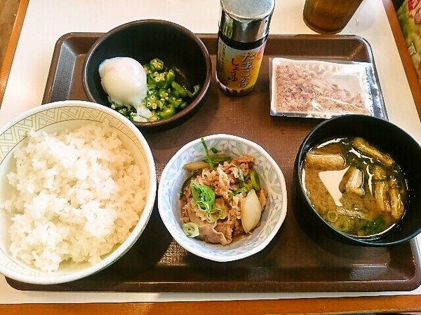 まぜのっけごはん朝食(すき家)