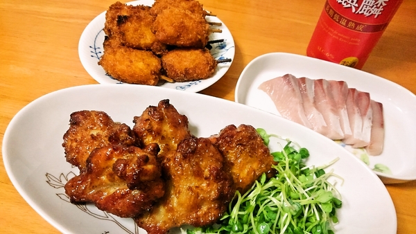 炙りチキン(スーパーの惣菜)