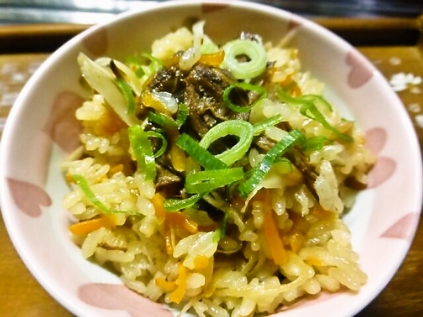 牛時雨煮を利用した混ぜご飯