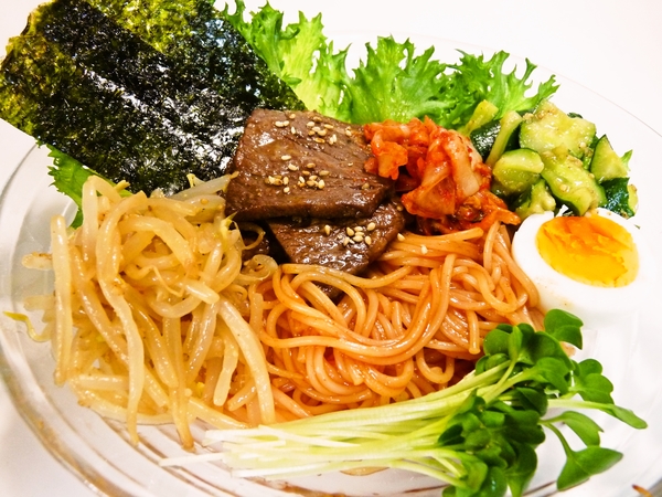 牛カルビのビビンそうめん