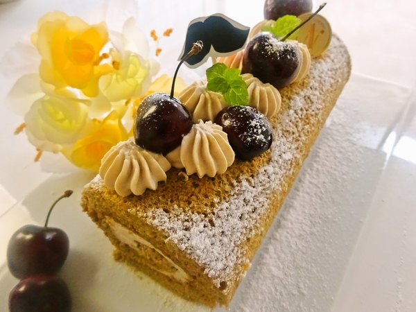 父の日スイーツ☆モカロールケーキ☆