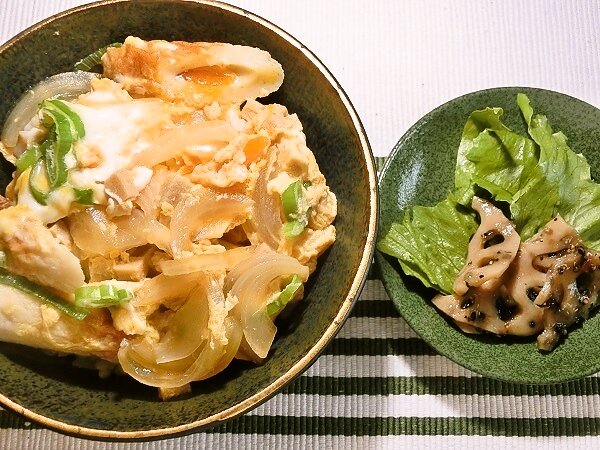 ちくわと高野豆腐の卵とじ丼