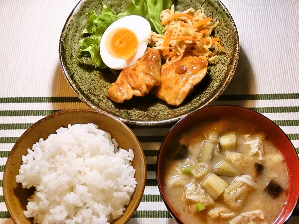 鶏もも肉の照り焼きで晩ごはん
