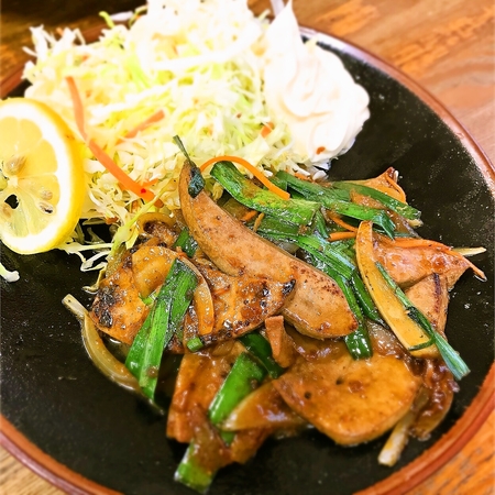 厚み1cm極うまレバー炒め