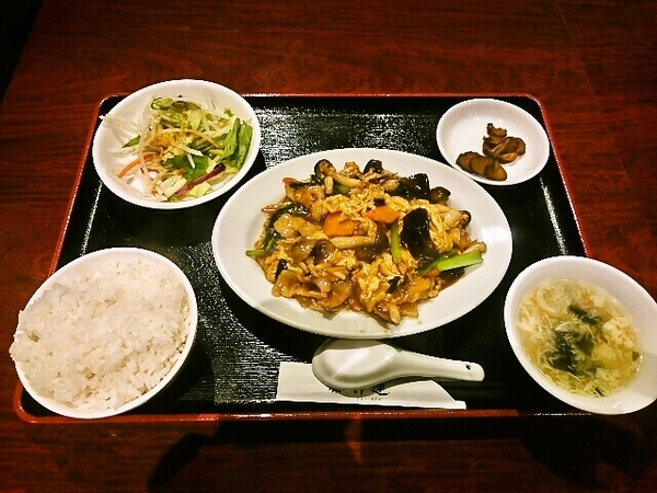 中華ランチ(玉子と木耳炒め)