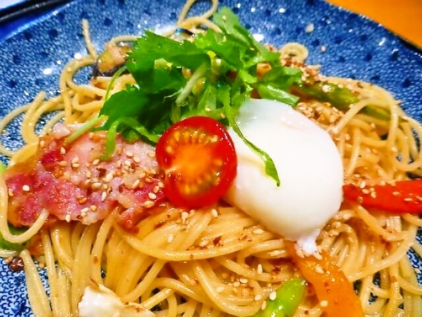 イベリコ豚と夏野菜のスパゲティー