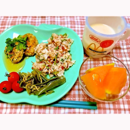 ひじきのあんかけ豆腐ハンバーグ