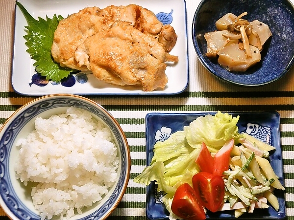 豚の味噌焼き晩ご飯