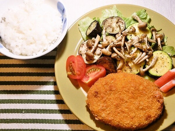 コロッケの晩ご飯