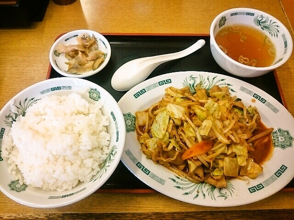 バクダン炒め定食(日高屋)