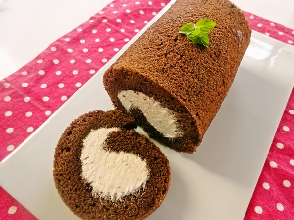 米粉のふわもちチョコロール♪