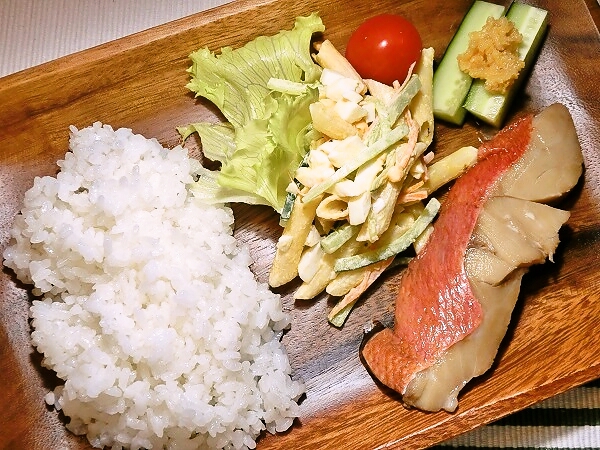 金目鯛の煮つけの晩ごはん