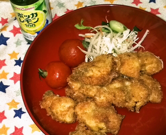 カジキマグロのフライ作ったよ、 (ﾟдﾟ)ウマー