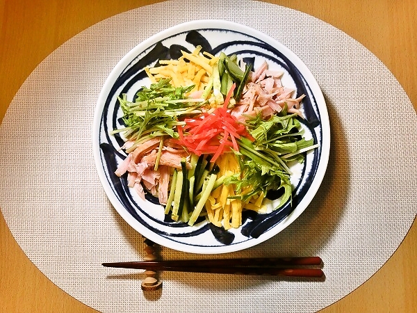 冷やし中華の晩ごはん