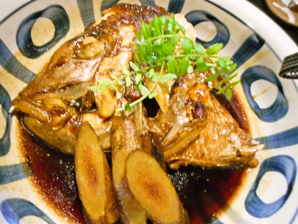 鯛のアラ炊き