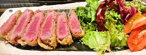 柏市 酒菜ゆい 牛かつ