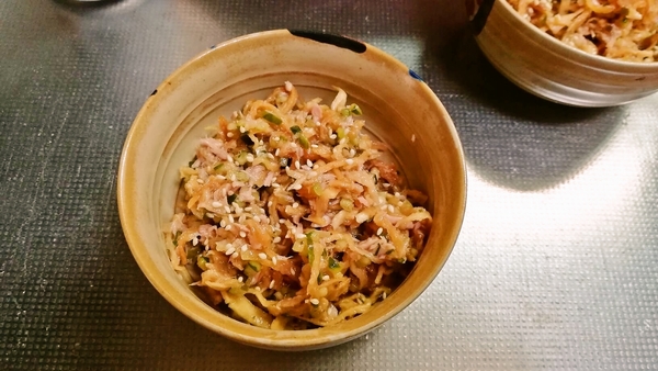 切り干し大根とツナのサラダ。