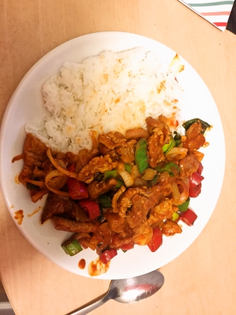 Korean pork&chili fried rice