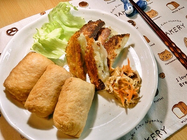 稲荷と餃子