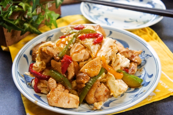 鶏とキャベツの炒め物