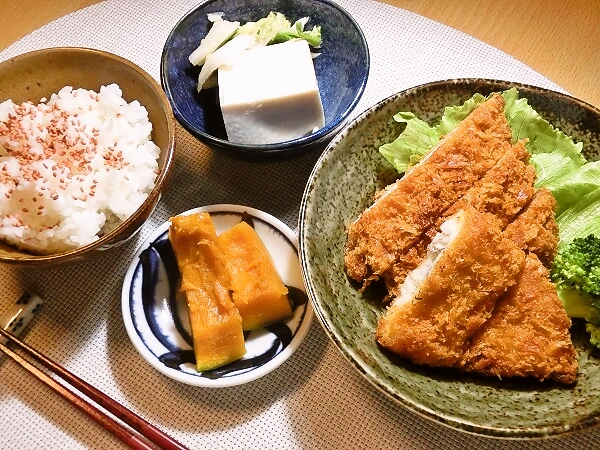 フライ定食な晩ごはん