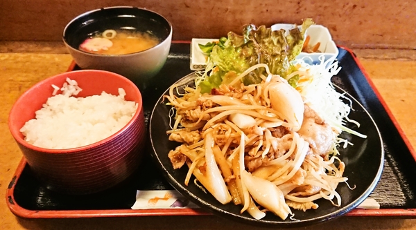 丹波茶屋＠福知山駅前の「豚生姜焼き定食」７７０円