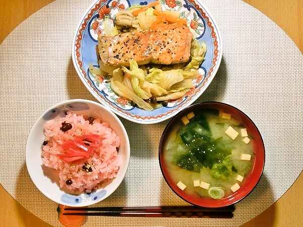 ちゃんちゃん焼きの晩ごはん