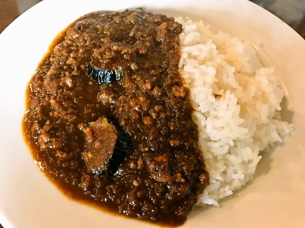 ラム挽肉とナスのカレー