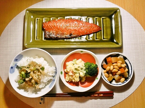 さばみりんの晩ごはん