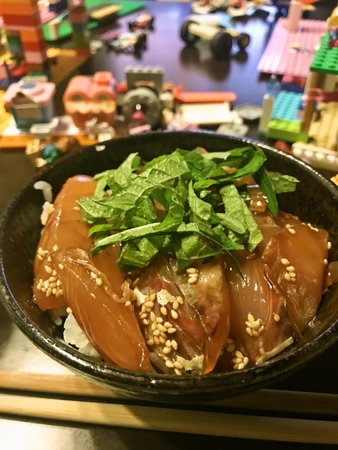 ヒラマサの漬け丼
