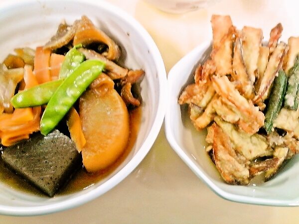 牛すじ大根と豚肉とゴボウのかき揚げ!?