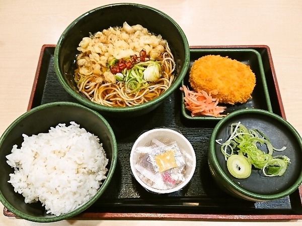 朝食納豆セット(ゆで太郎)