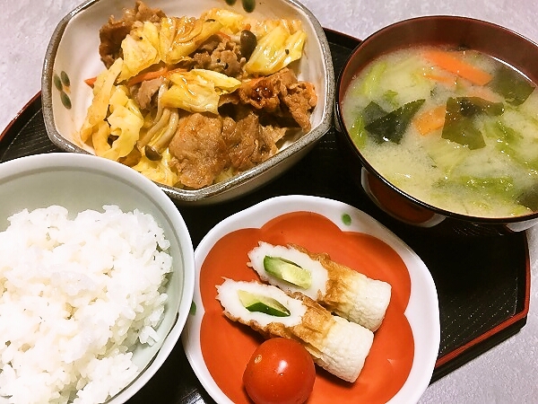 豚こまとキャベツのコチュジャン炒め