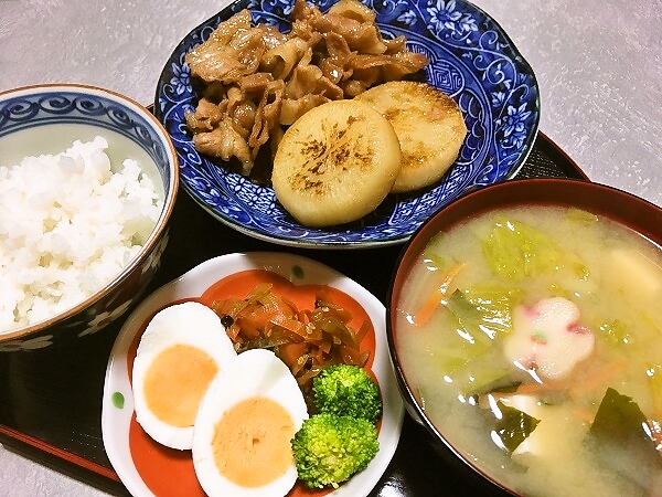 豚バラと大根の照り焼き