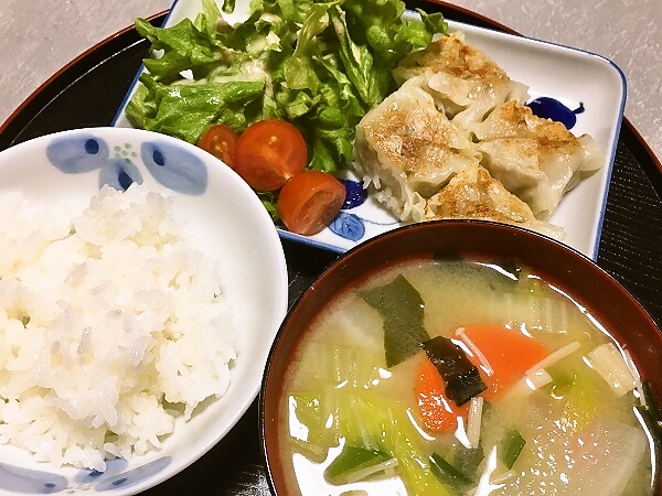 焼き焼売の晩ご飯