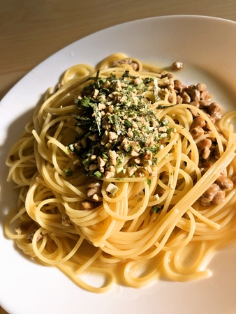 納豆パスタ〜