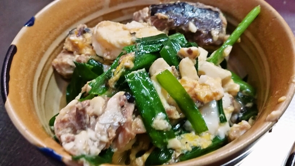 豆腐とサバ缶のチャンプルー♪