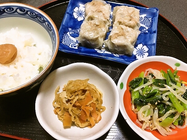 焼売の晩ごはん