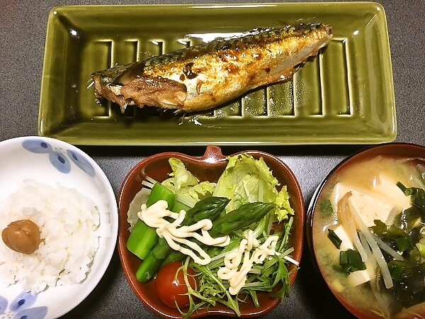 サバの照り焼き晩ごはん