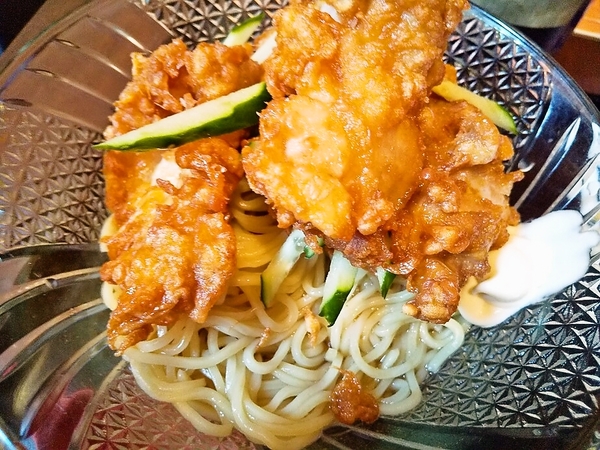 鶏天冷麺