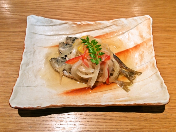 豆鯵の南蛮漬け