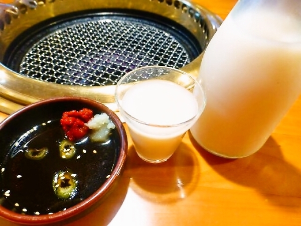 牛乳じゃなくてマッコリで焼肉