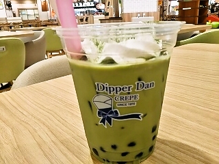 クリーム抹茶ティータピオカ入り