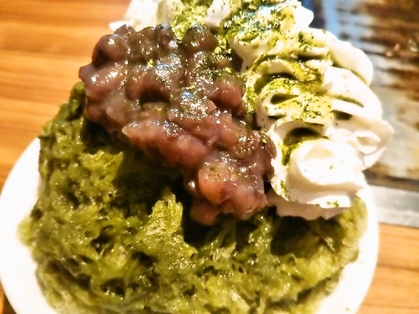 小倉抹茶クリームかき氷