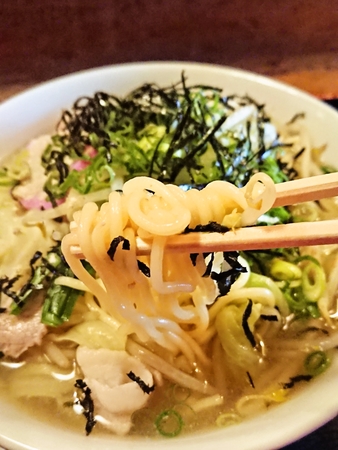丹波茶屋＠福知山駅前の黄ぃラーメン野菜メガ盛り２