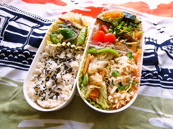 牛肉とかぼちゃのピリ辛炒め弁当