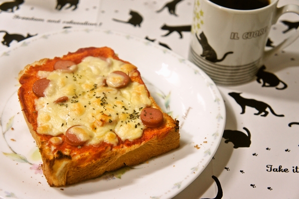 息子が作った朝ごはん