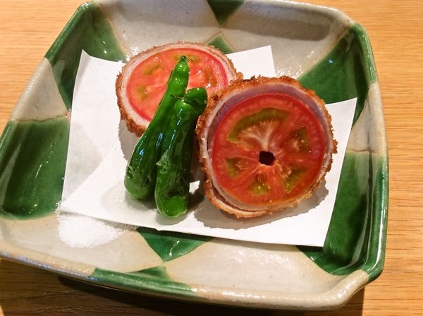 スペイン赤豚と丸ごとトマトのフライ