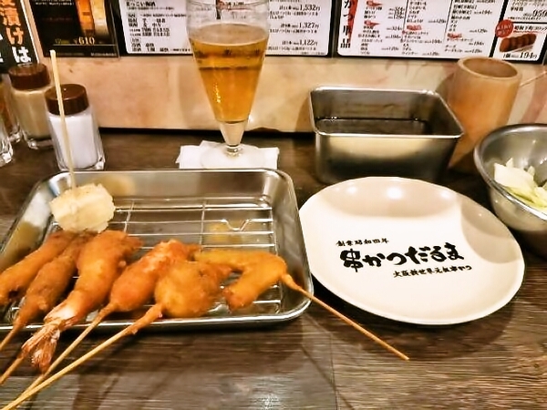大阪串かつだるまで一杯♪