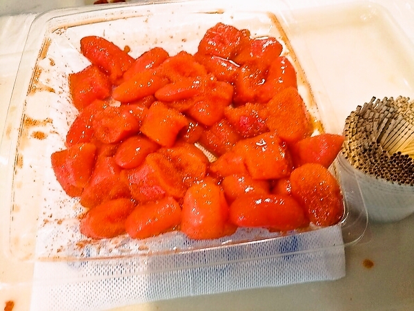 試食用の明太子